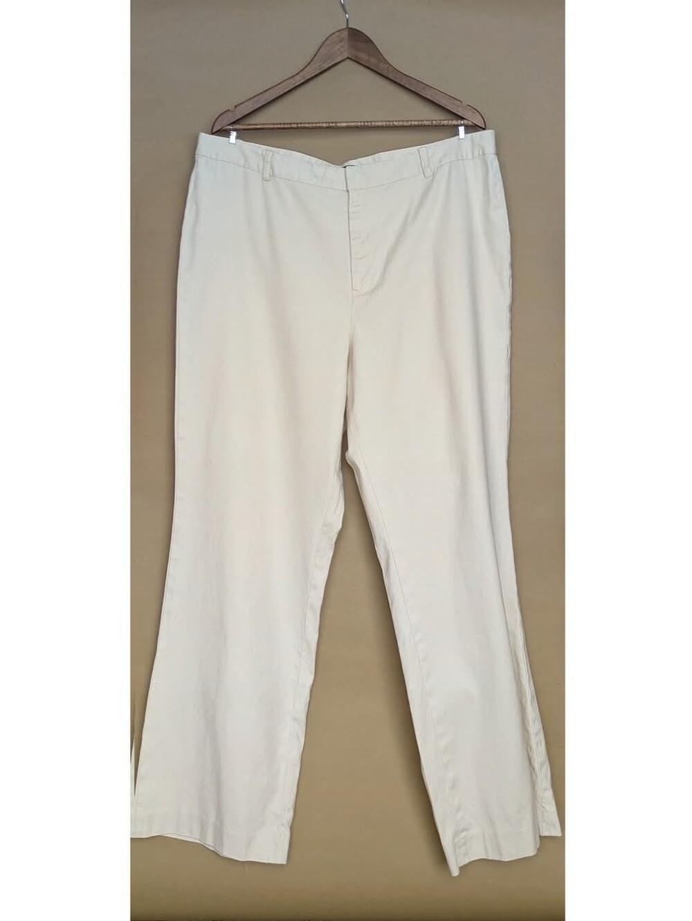 Lauren Ralph Lauren Beige Linen-Blend Pants